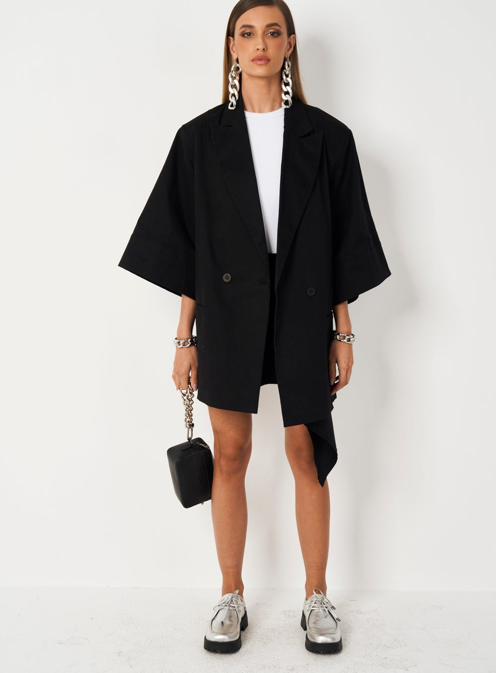 Tailored Oversized Blazer in Black