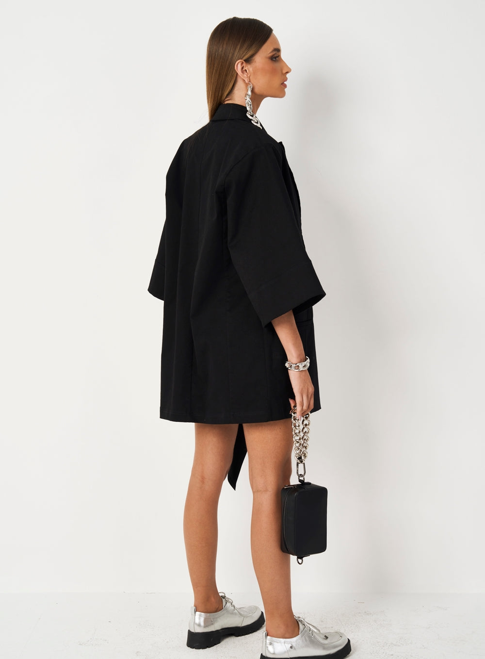 Tailored Oversized Blazer in Black