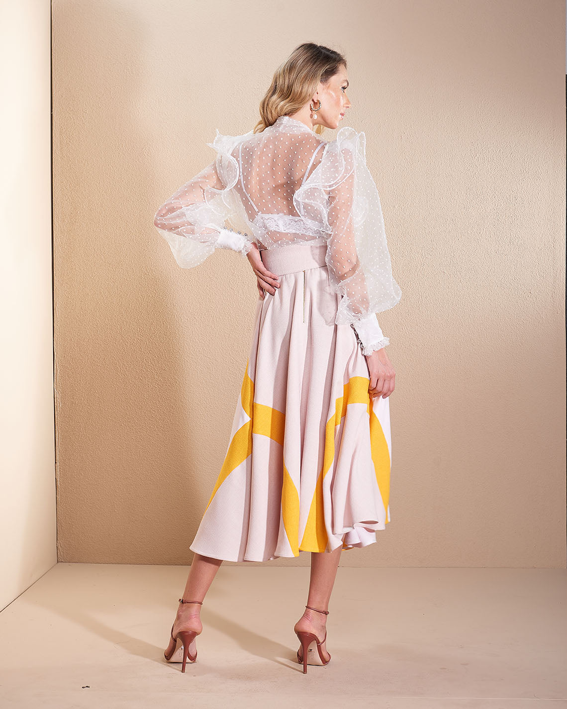 Off White Organza Blouse