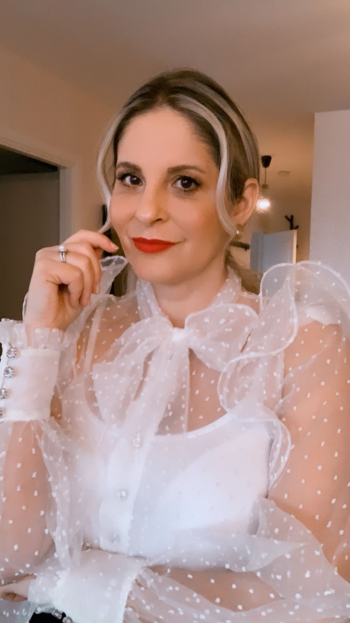 Off White Organza Blouse
