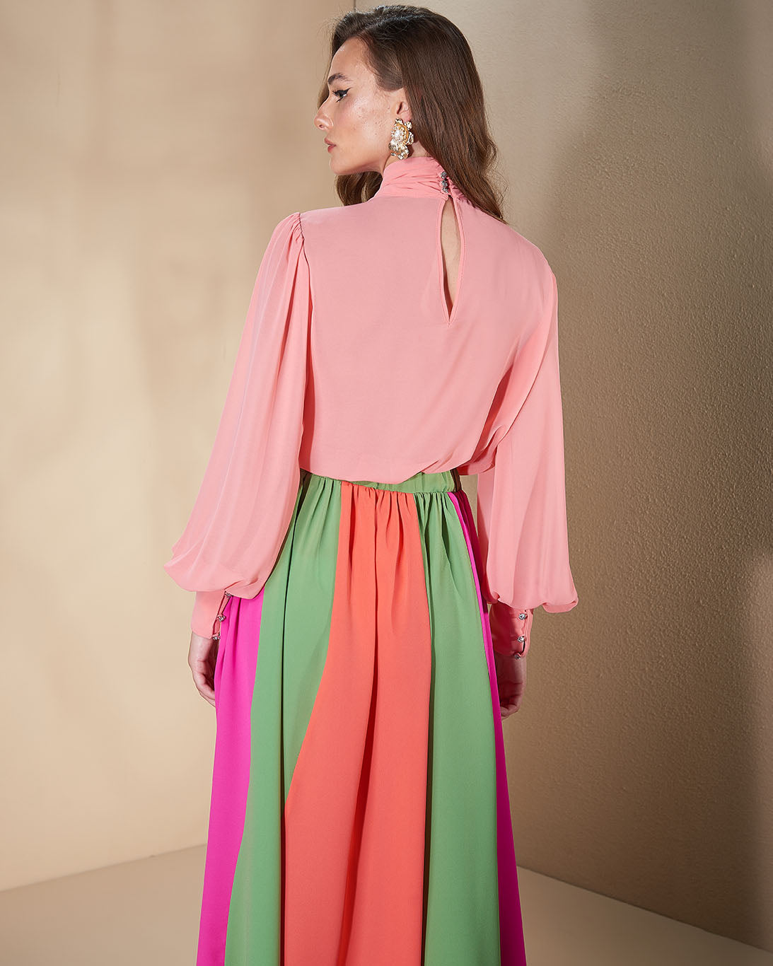 Pink Chiffon Blouse.