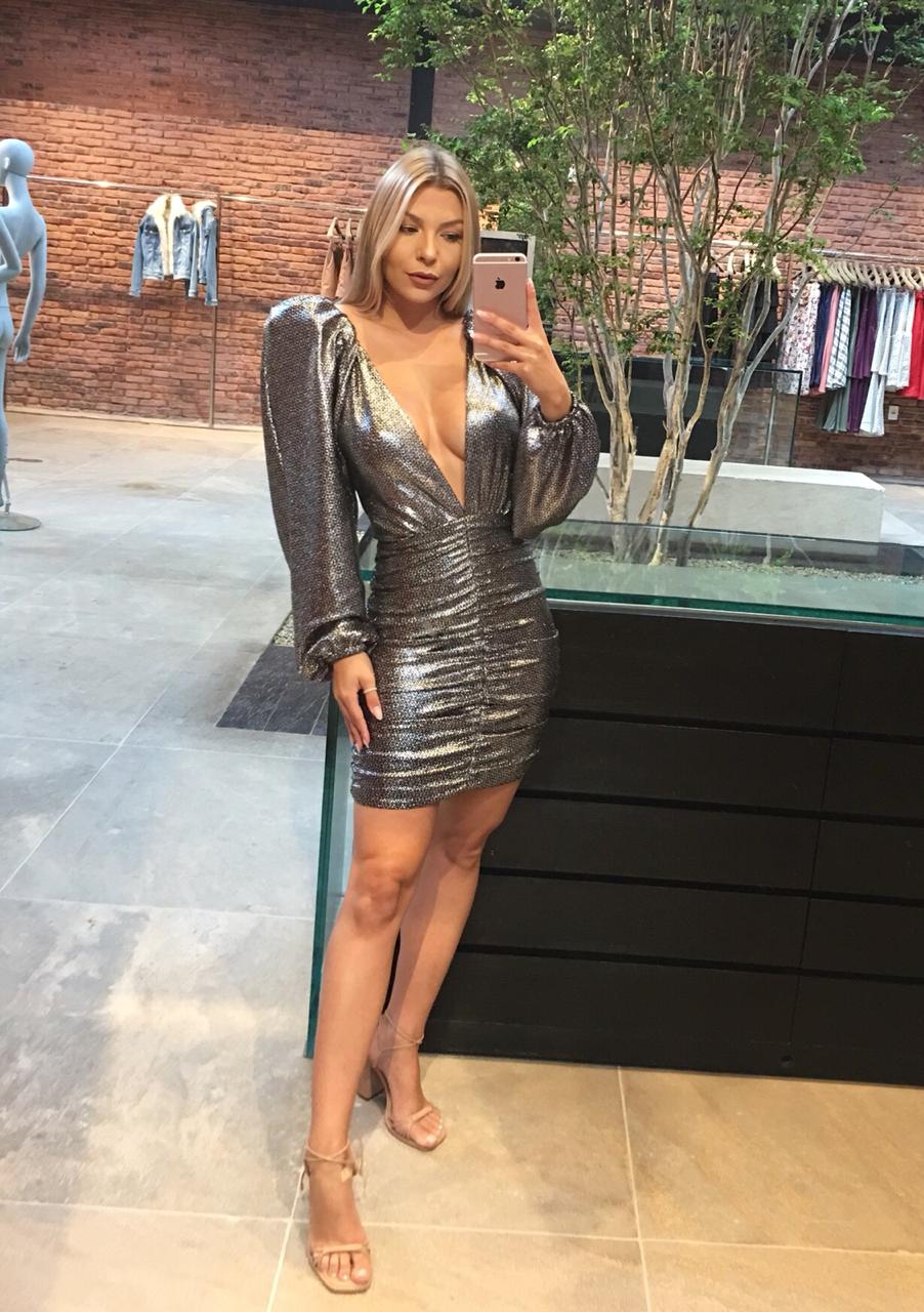 Silver Mini Dress