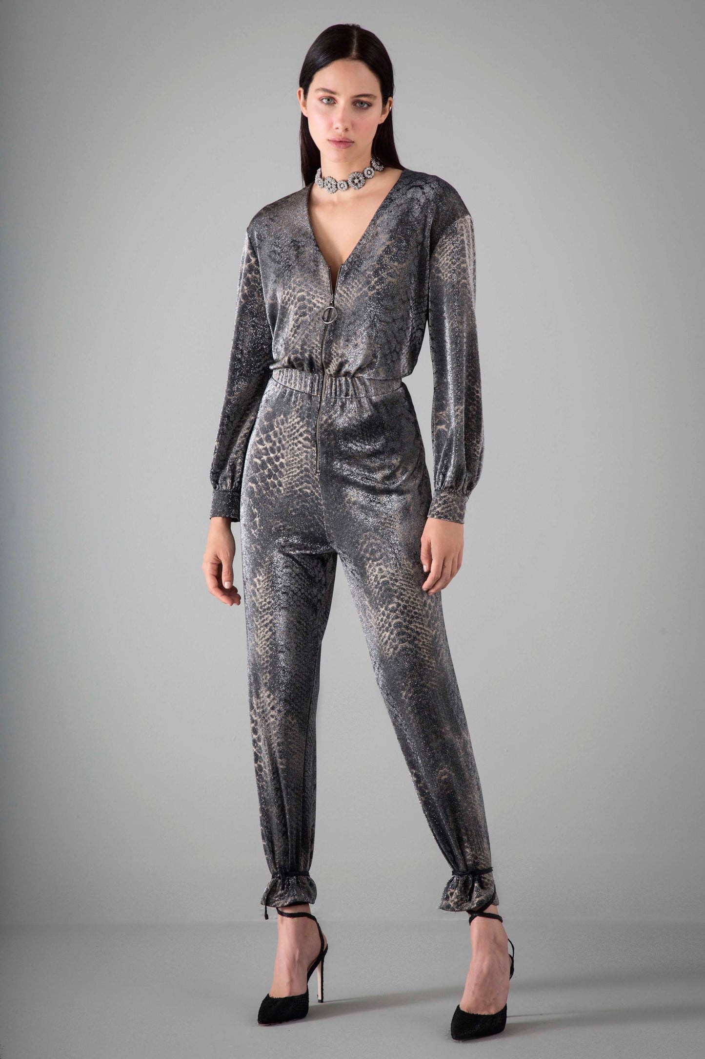 Snake Zipper Jumpsuit